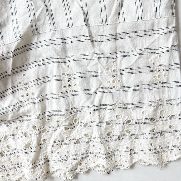 AE Outfitters Striped Wide Leg Eyelet Cropped Pants - Picture 8 of 9